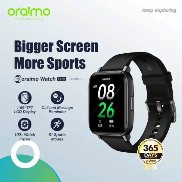 Oraimo Watch Lite - Montre Connectée Smart
