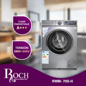 Roch Machine à Laver 7 Kg RWM-70S-H (A+++) - Couleur Gris